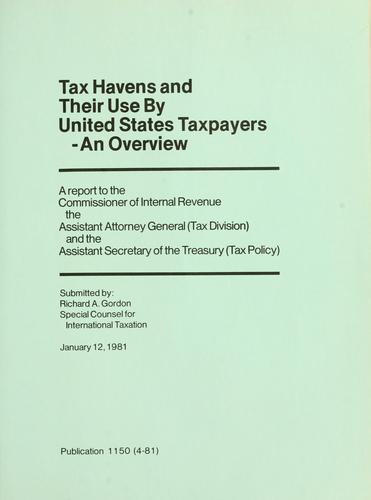 Tax havens and their use by United States taxpayers