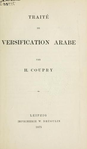 Traité de versification Arabe