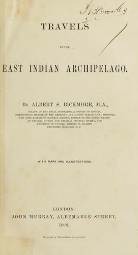 Travels in the East Indian archipelago