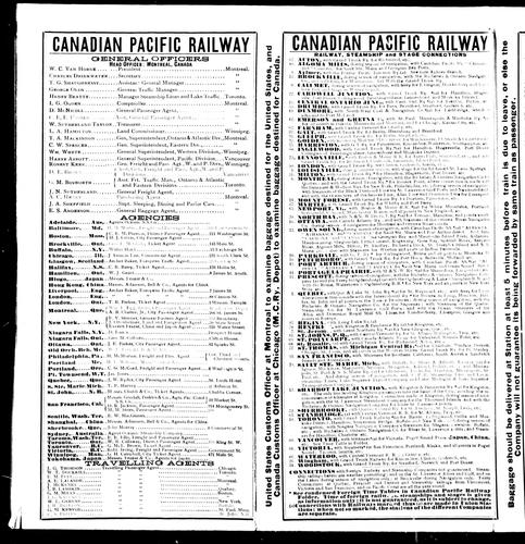 [ Time-table] corrected to July 2nd, 1889
