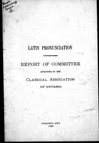 Latin pronunciation