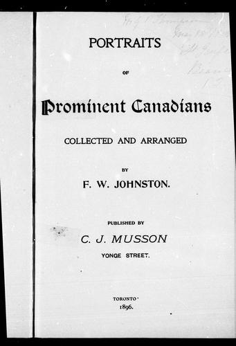 Portraits of prominent Canadians