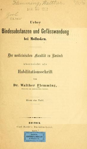 Ueber Bindesubstanzen und Gefässwandung bei Mollusken