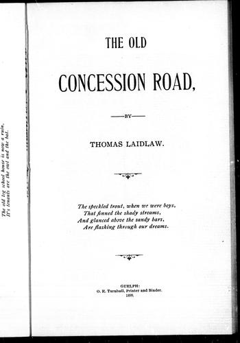 The old concession road