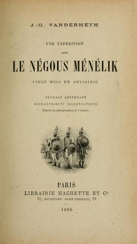 Une expédition avec le négous Ménélik