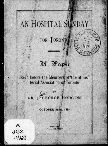 An hospital Sunday for Toronto