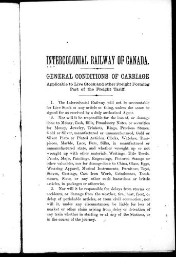 General conditions of carriage