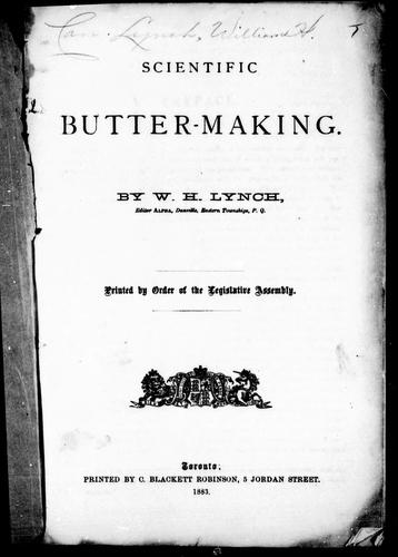 Scientific butter-making