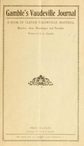 Gamble's Vaudeville Journal ..