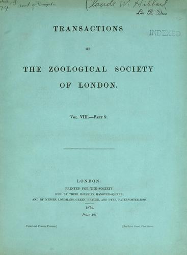 Researches upon the anatomy of the Pinnipedia