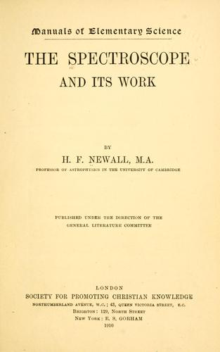 The spectroscope and its work