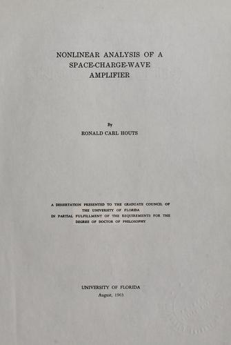 Nonlinear analysis of a space-charge-wave amplifier