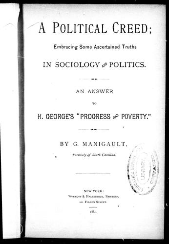 A political creed