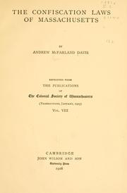 The confiscation laws of Massachusetts