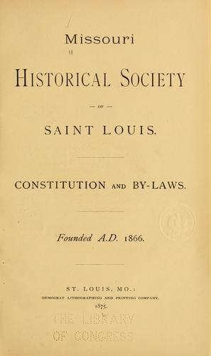 Constitution and by-laws ..