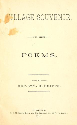 Village souvenir and other poems