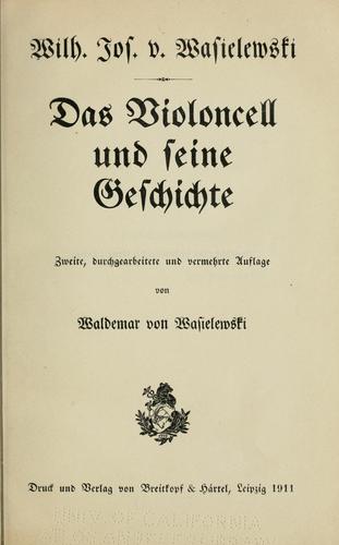 Das Violoncell une seine Geschichte
