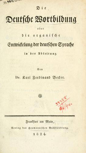 Die deutsche Wortbildung