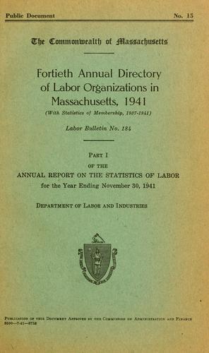 Directory of labor organizations in Massachusetts