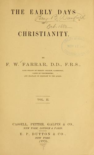 The early days of Christianity