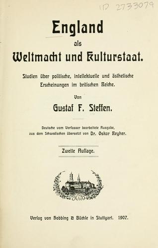 England als Weltmacht und Kulturstaat