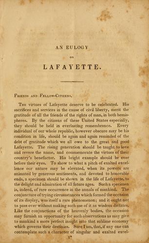 An eulogy on Lafayette