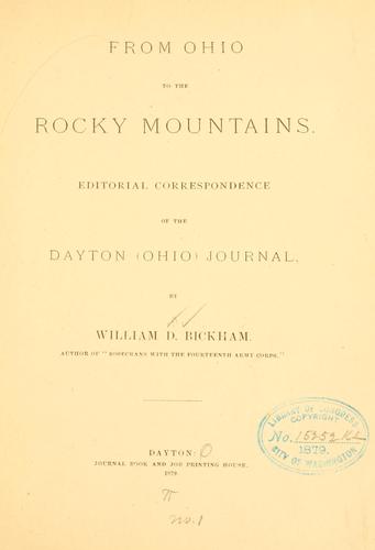 From Ohio to the Rocky Mountains