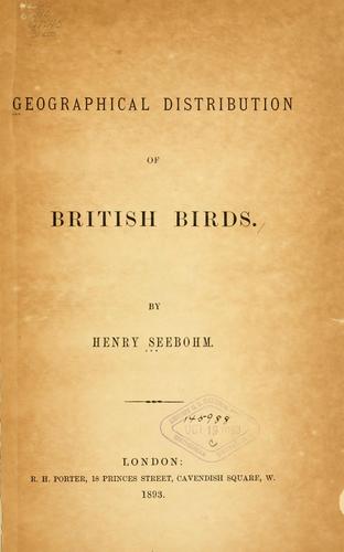 Geographical distribution of British birds