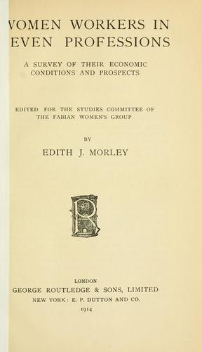 Women workers in seven professions