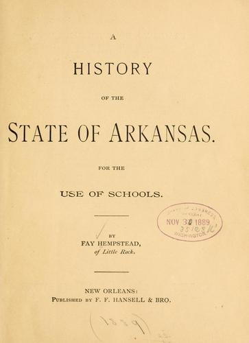 A history of the state of Arkansas