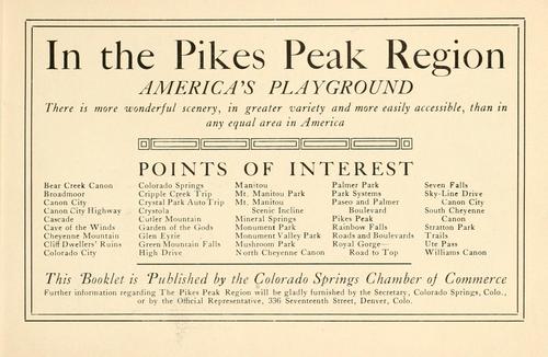 In the Pikes Peak region, America's playground ..