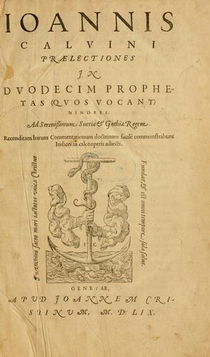Praelectiones, in duodecim prophetas (quos vocant) minores ..