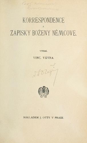 Korrespondence a zápisky Boeny Nmcov