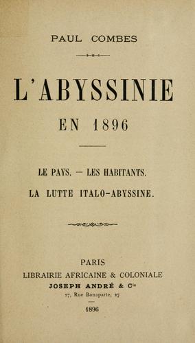 L' Abyssinie en 1896