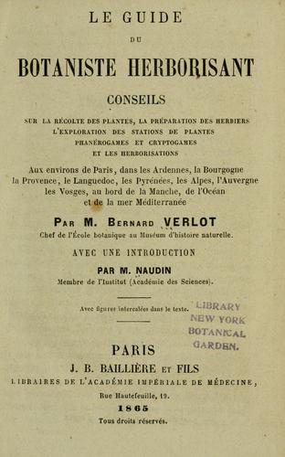 Le guide du botaniste herborisant