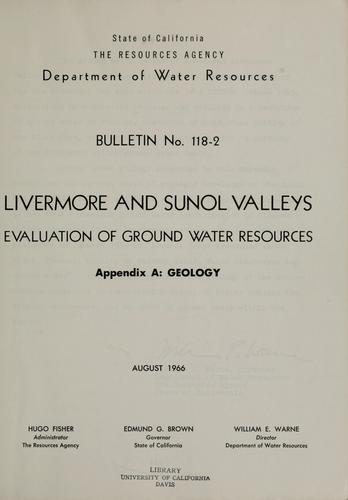 Livermore and Sunol Valleys