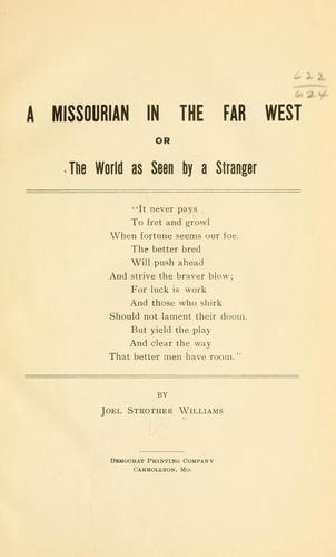 A Missourian in the far West