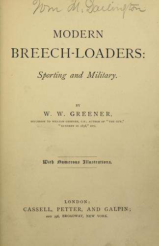 Modern breech-loaders