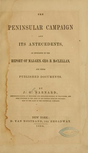 The Peninsular campaign and its antecedents