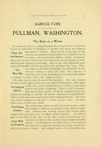Pullman, Wash., and the famous Palouse country
