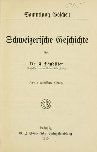 Schweizerische Geschichte