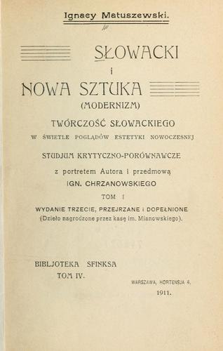 Sowacki i nowa sztuka
