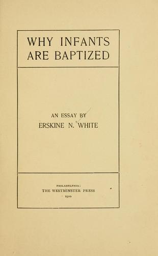 Why infants are baptized