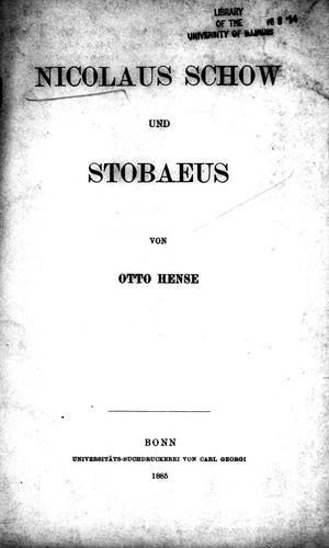 Nicolaus Schow und Stobaeus
