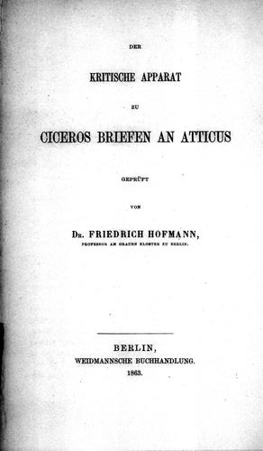 Der Kritische Apparat zu Ciceros Briefen an Atticus