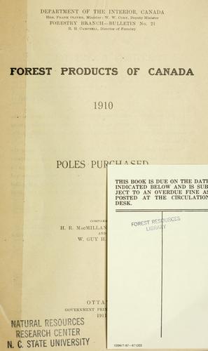 Forest products of Canada, 1910