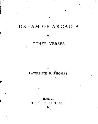 A dream of Arcadia and other verses
