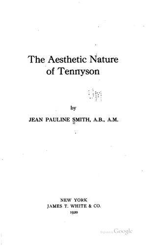 The aesthetic nature of Tennyson