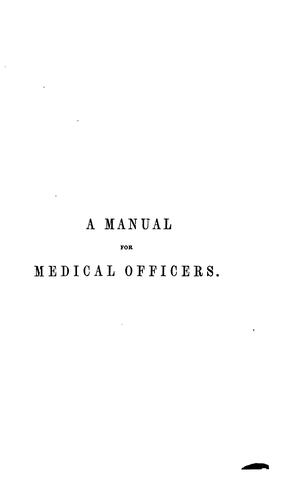 A manual for the medical officers of the United States Army