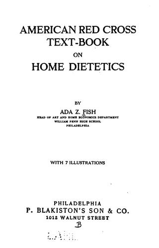 American Red cross text-book on home dietetics